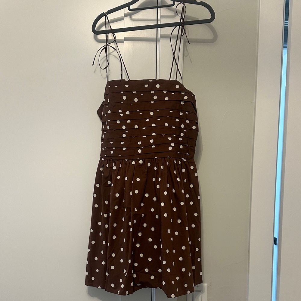 Abercrombie & Fitch Brown Polka Dot Mini Dress
